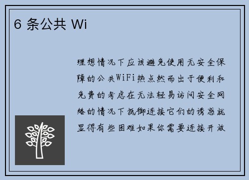 6 条公共 Wi